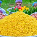 PASTA | Prawn Masala Pasta Recipe Cooking in Village | Spirali Pasta Recipe | Seafood Recipe