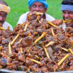 MUTTON NALLI PEPPER FRY | Mutton Bone Marrow Recipe Cooking in Village | Hot Spicy Mutton Recipe