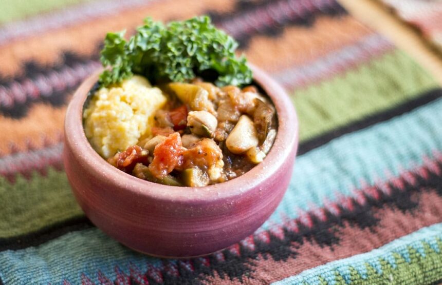 Eggplant Chickpea Stew With Polenta [Vegan, Gluten-Free] – One Green Planet