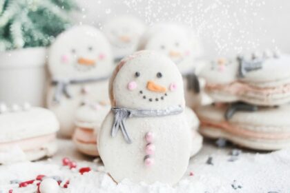 Snowman Macarons [Vegan, Gluten-Free] – One Green Planet