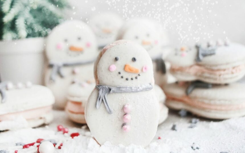 Snowman Macarons [Vegan, Gluten-Free] – One Green Planet