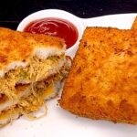 Chicken Bread Pockets Recipe | Crispy Chicken Snacks Recipe |