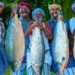 SALMON FISH | American Salmon Grill & Indian Style Fish Gravy Cooking in USA Village | Omega 3 Food