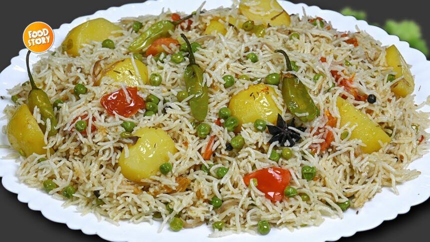 Aloo Matar Pulao Recipe, One Pot Aloo Pulao Recipe, Winter Special Recipe by Samina Food Story
