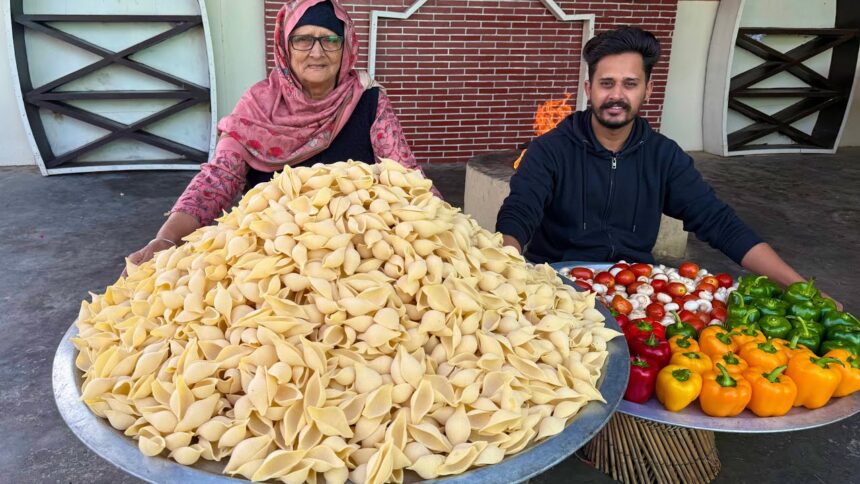 BIG Shell PASTA || Indian Style Pasta Recipe | Pasta Recipe | Red Sauce Pasta | Veg Village Food