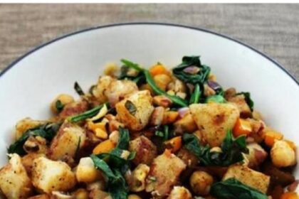 Warm Potato Salad With Spinach and Chickpeas [Vegan] – One Green Planet