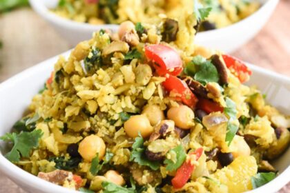 Turmeric Cauliflower Pilaf Vegetable Bowl [Vegan] – One Green Planet