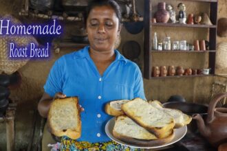 Roast Bread 🤩You too can make toast bread this easy at home.  village kitchen recipe