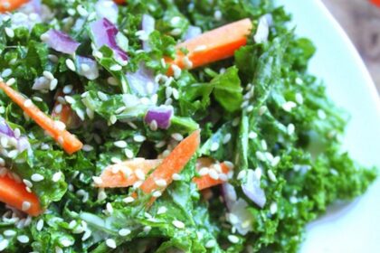 Kale Salad With Creamy Ginger Tahini Dressing [Vegan] – One Green Planet