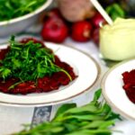 Beet and Zucchini Pancakes With Ruccola Tarragon Salad [Vegan, Gluten-Free] – One Green Planet