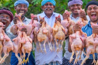 CHICKEN | Full Fried Chicken Veg Curry Recipe Cooking in Village | Chicken Cooking with Vegetables