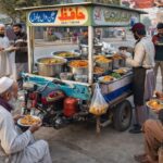 Roadside Rickshaw Cart Food | Classic Pakistani Channay Daal Chawal 🇵🇰