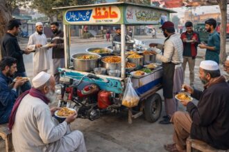 Roadside Rickshaw Cart Food | Classic Pakistani Channay Daal Chawal 🇵🇰