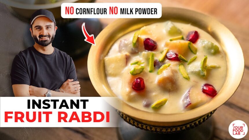 Instant Fruit Rabdi IN MINUTES! Custard Fruit Salad Recipe | इंस्टेंट फ्रूट रबड़ी | Chef Sanjyot Keer