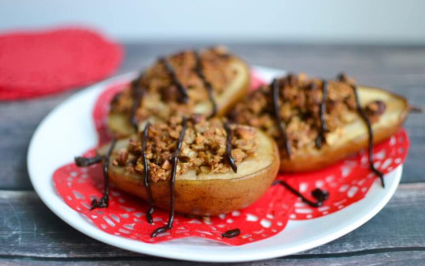 Hazelnut Oatmeal Baked Pears [Vegan, Gluten-Free] – One Green Planet