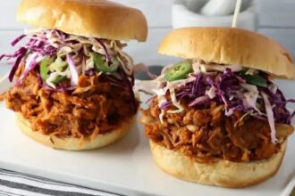 Smoky BBQ Mango Jackfruit Sliders