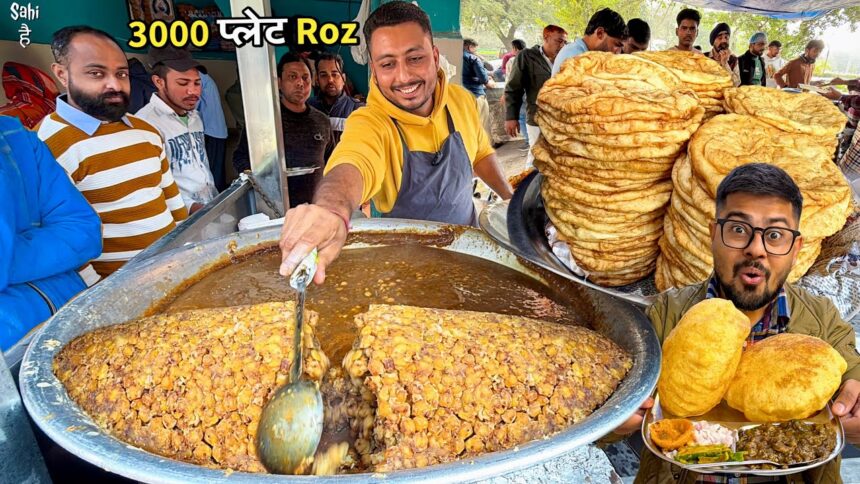 25/- Rs Level 3000 Nashta 😍 Flying Pani Wale Chole Bhature | Street Food India