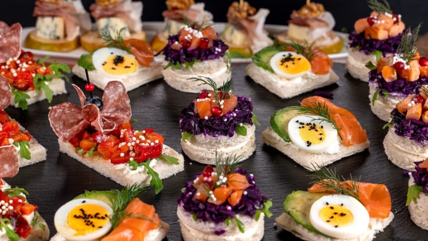 Canapes recipes - quick and tasty finger food recipe. Breakfast of Champions, Mediterranean duo