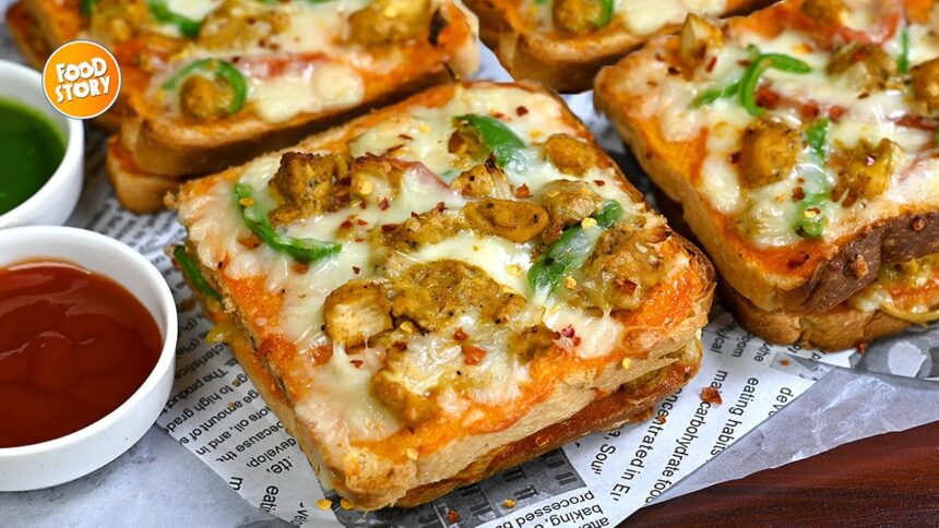 The EASIEST Ramzan Special Pizza Sandwich Recipe, Bread Pizza Sandwich Recipe By Samina Food Story