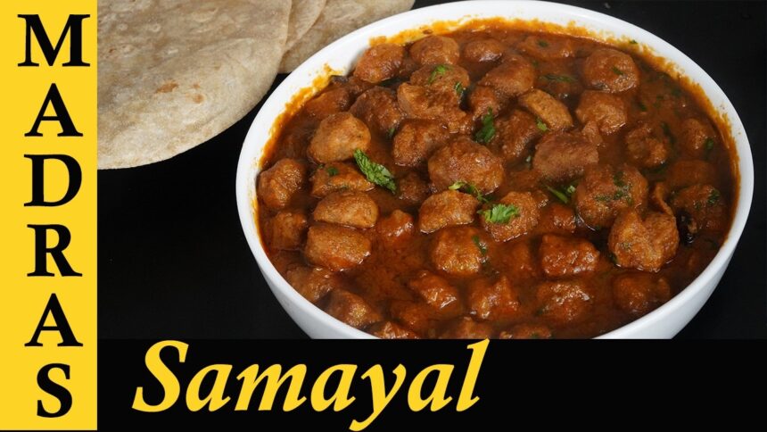 Meal Maker Masala Recipe in Tamil | Soya Chunks Curry in Tamil