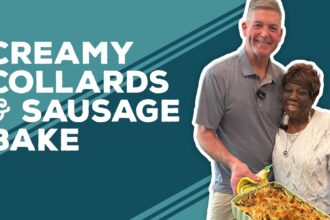 Love & Best Dishes: Creamy Collards and Sausage Bake Recipe | Southern Pasta Casserole Ideas