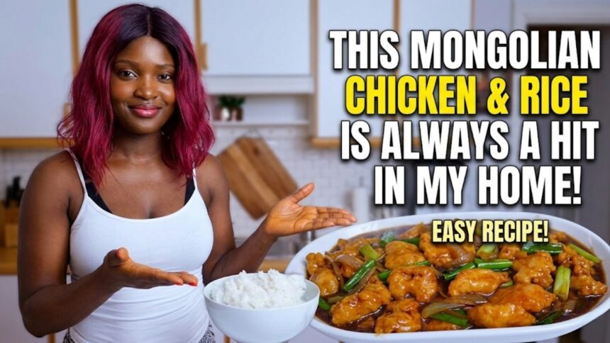 This Mongolian chicken and rice is always a hit in my home