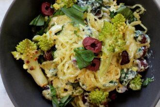 Creamy Truffle Pasta With Roasted Romanesco [Vegan, Gluten-Free] – One Green Planet